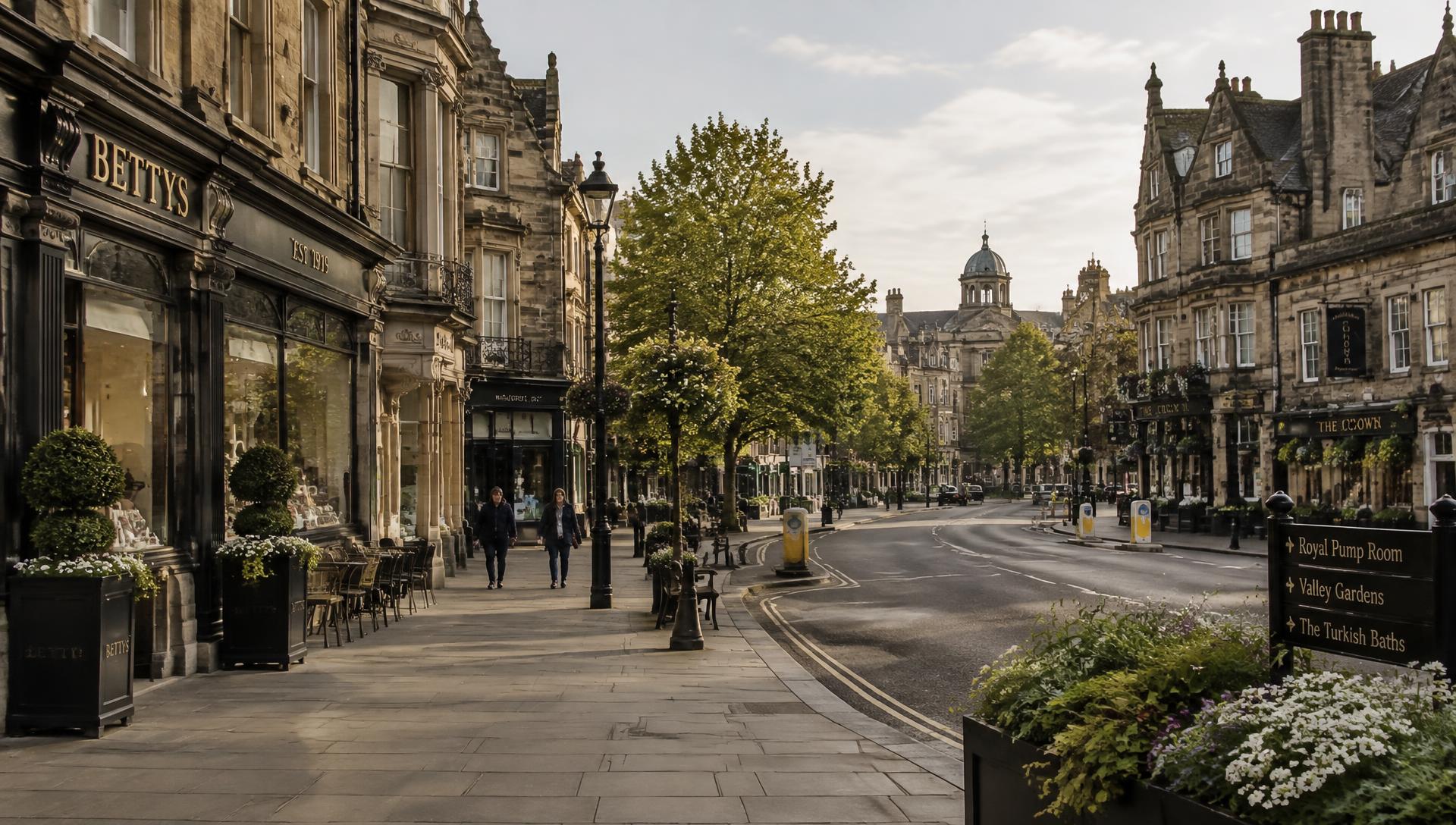 Harrogate town centre. Placeholder — location photography to be confirmed.
